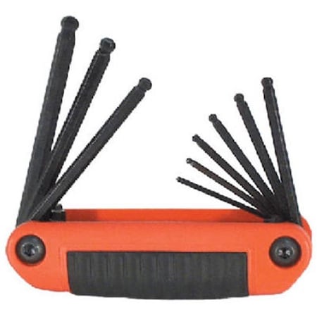 Eklind 25919 9-In-1 Medium Fold Up Ball Hex Key Set